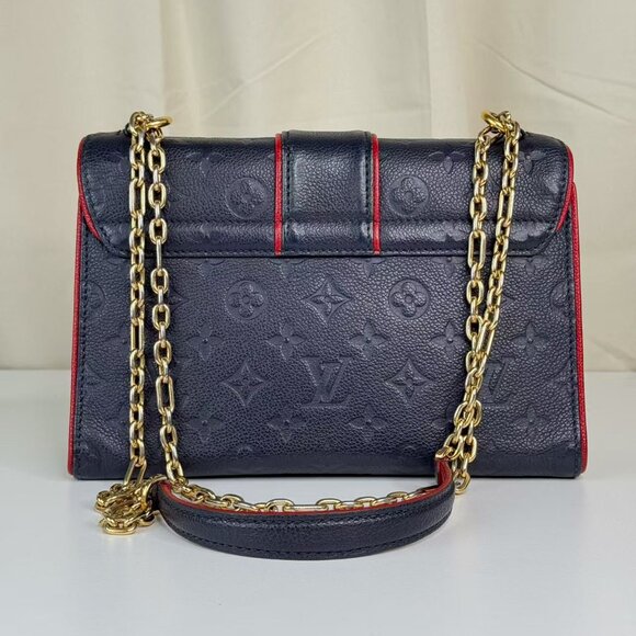 Louis Vuitton Empreinte Crossbody Bag Navy Blue with Red Trim & Gold Hardware - Picture 3 of 8